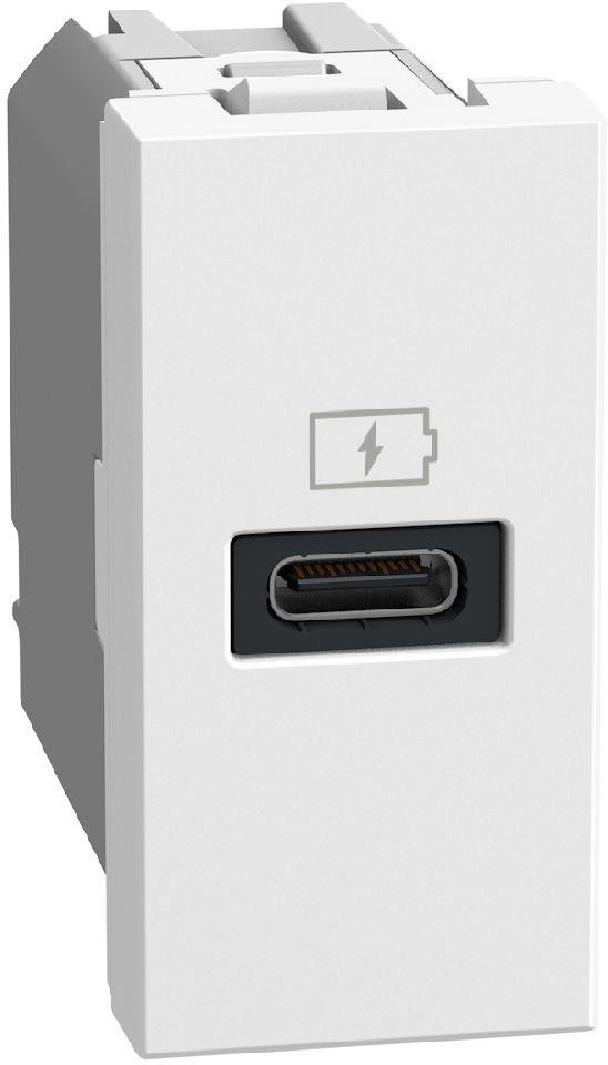 Розетка USB за зареждане тип C Power Delivery 20W 1 мод. цвят Бял Light Now Bticino