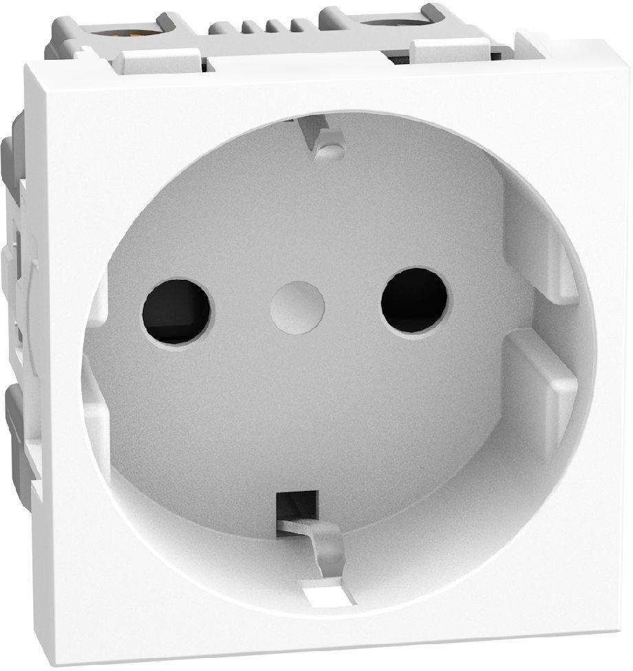 Контакт ШУКО 2P+E 16A с детска защита 2 мод. цвят Бял Light Now Bticino