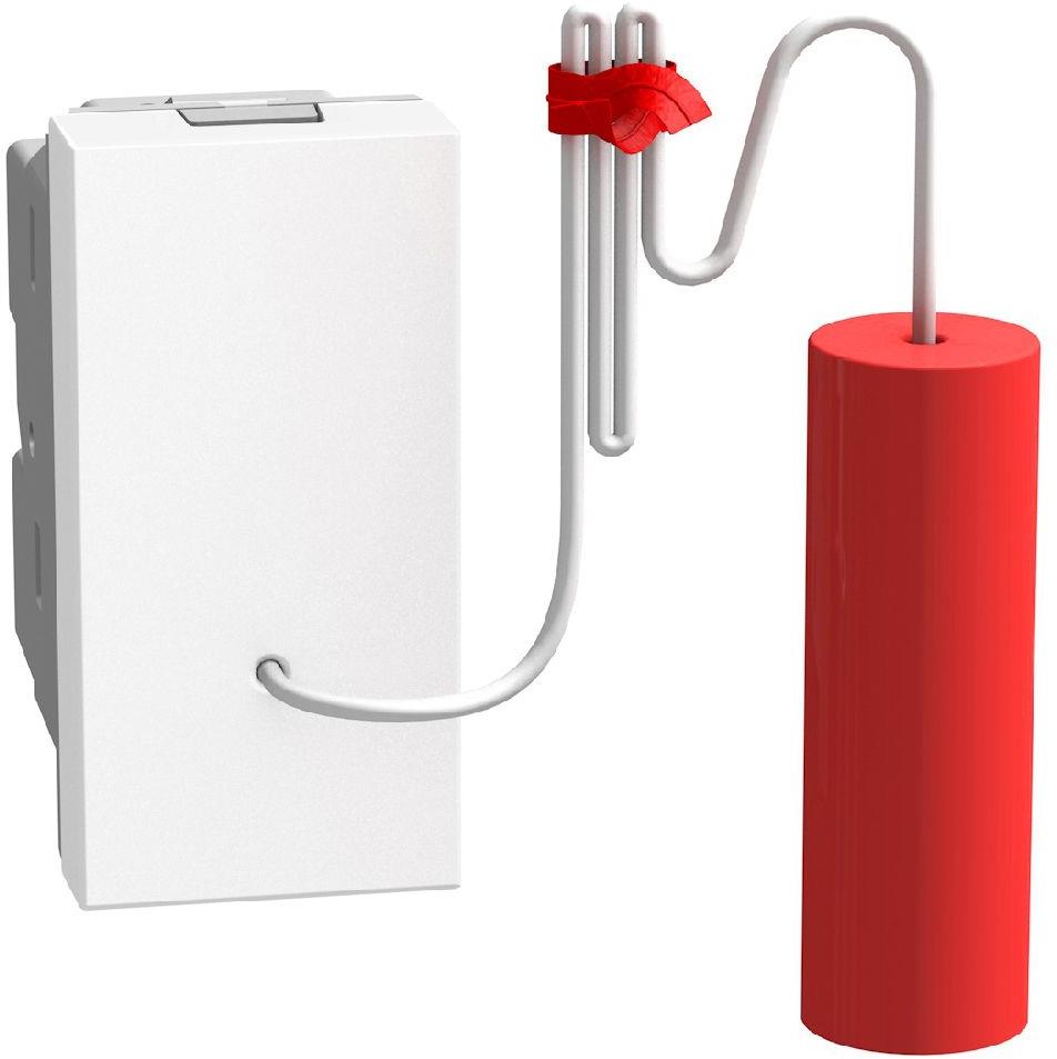 Бутон с шнур 1 мод. цвят Бял Light Now Bticino