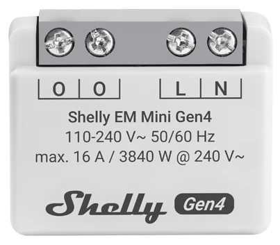 Микромодул Smart монофазен мерител 1х 16A Shelly EM Mini Gen4 - 070823