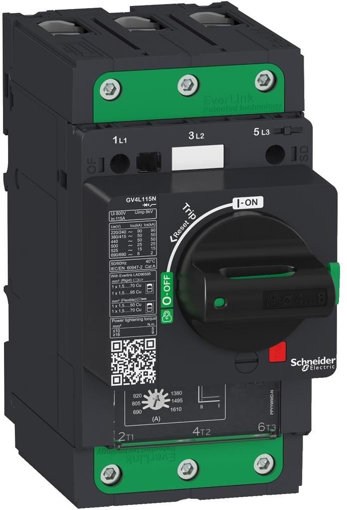 Моторна защита TeSys GV4L 22kW M 50A 25kA EverLink SE