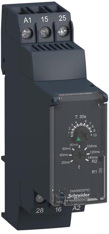 Реле за време, звезда-триъгълник, 1x 0.3s…30s, 2c/o 8A, 24...240Vac/dc SE