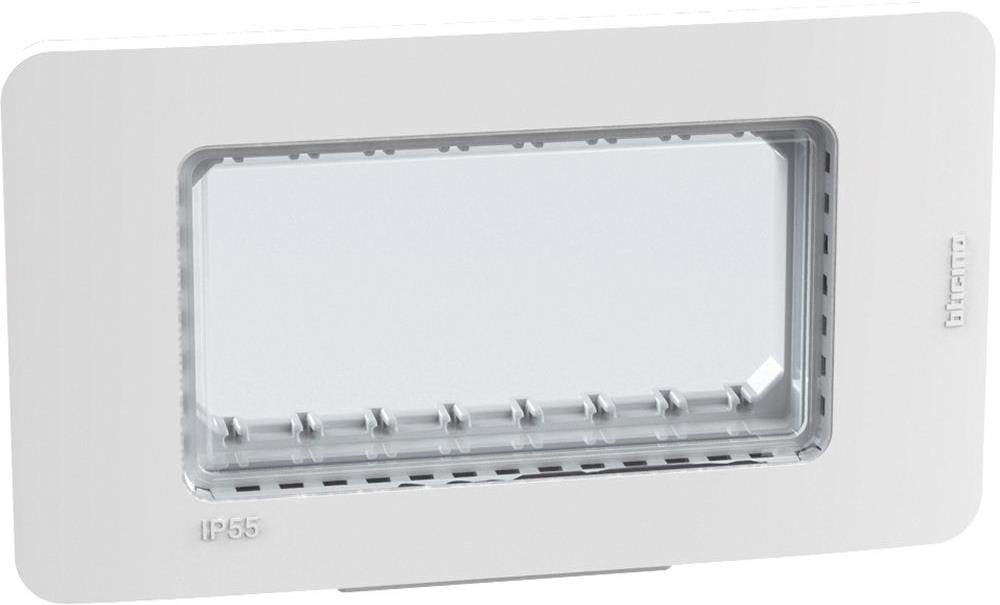 Лицева рамка + носеща IP55 4 мод. цвят Бял Light Now Bticino
