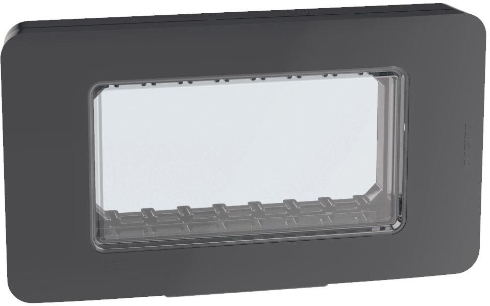 Лицева рамка + носеща IP55 4 мод. цвят Графит Light Now Bticino