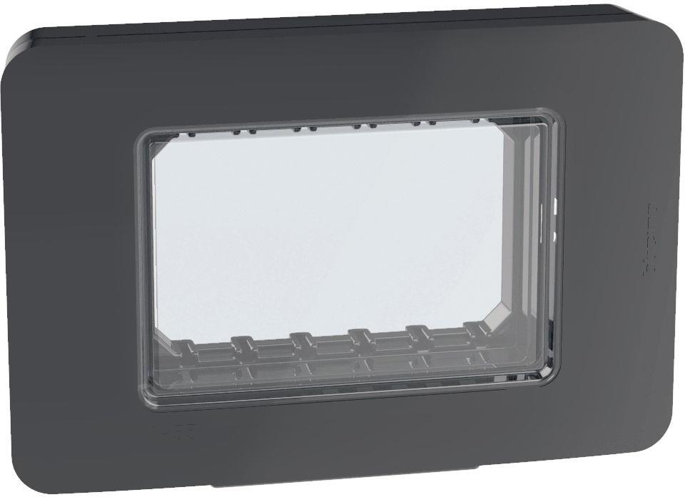 Лицева рамка + носеща IP55 3 мод. цвят Графит Light Now Bticino