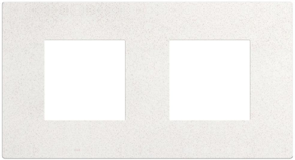Рамка 2+2 мод. цвят Бяла слюда (White Mica) Light Now Bticino