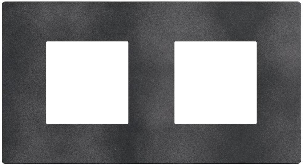 Рамка 2+2 мод. цвят Сив меланж (Dark Grey) Light Now Bticino
