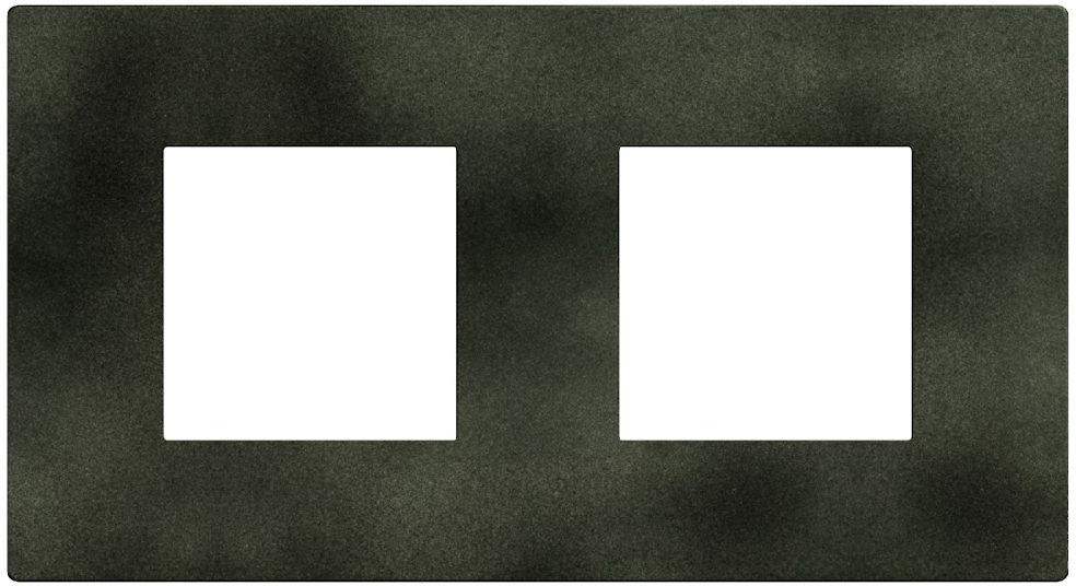 Рамка 2+2 мод. цвят Зелен меланж (Dark Green) Light Now Bticino