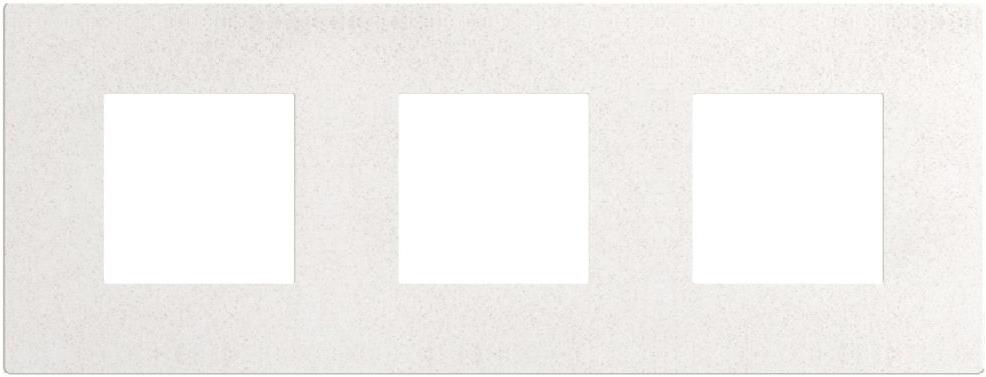 Рамка 2+2+2 мод. цвят Бяла слюда (White Mica) Light Now Bticino