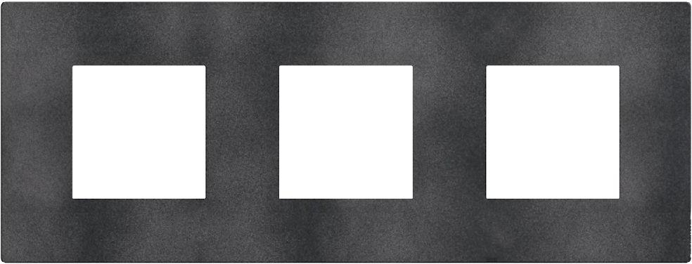 Рамка 2+2+2 мод. цвят Сив меланж (Dark Grey) Light Now Bticino