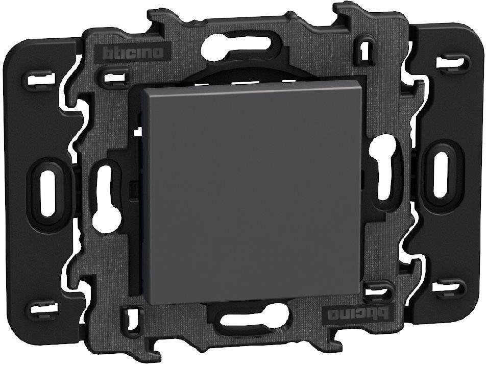 Ключ 1 канал БЕЗжичен кинетичен с носеща рамка 2 мод. Smart с Netatmo цвят Графит Light Now Bticino