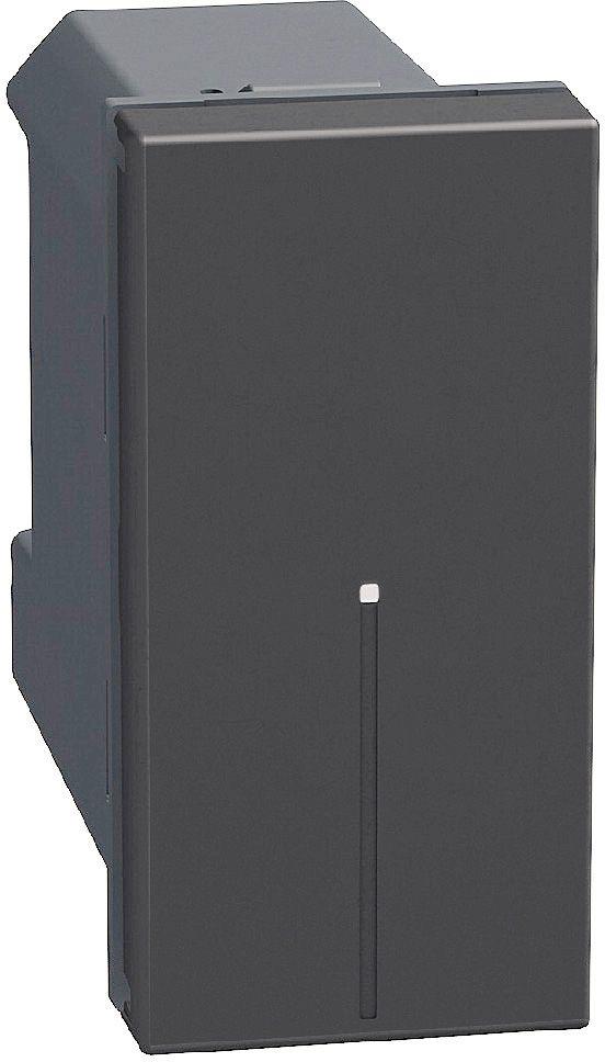 Еднополюсен ключ ЖИЧЕН изисква неутрала 1 мод. Smart с Netatmo цвят Графит Light Now Bticino