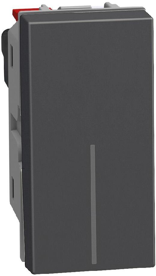 Еднополюсен ключ 1 мод. цвят Графит Light Now Bticino