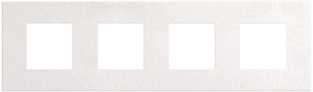 Рамка 2+2+2+2 мод. цвят Бяла слюда (White Mica) Light Now Bticino