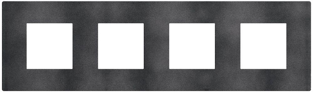 Рамка 2+2+2+2 мод. цвят Сив меланж (Dark Grey) Light Now Bticino
