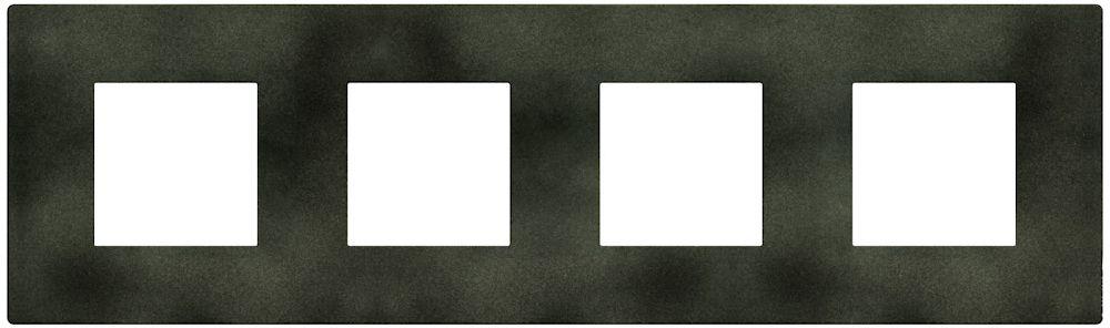 Рамка 2+2+2+2 мод. цвят Зелен меланж (Dark Green) Light Now Bticino