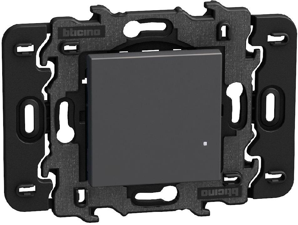 Ключ/димер RGB БЕЗжичен с носеща рамка 2 мод. Smart с Netatmo цвят Графит Light Now Bticino