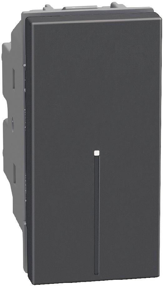 Еднополюсен ключ 1 мод. аксиален цвят Графит Light Now Bticino