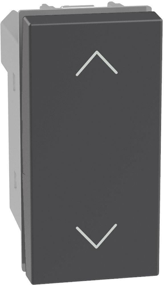 Бутон за щори 1 мод. цвят Графит Light Now Bticino