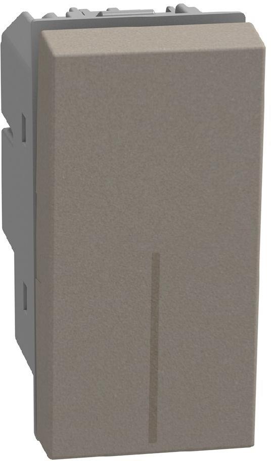 Двуполюсен ключ 16А 1 мод. цвят Камък Light Now Bticino