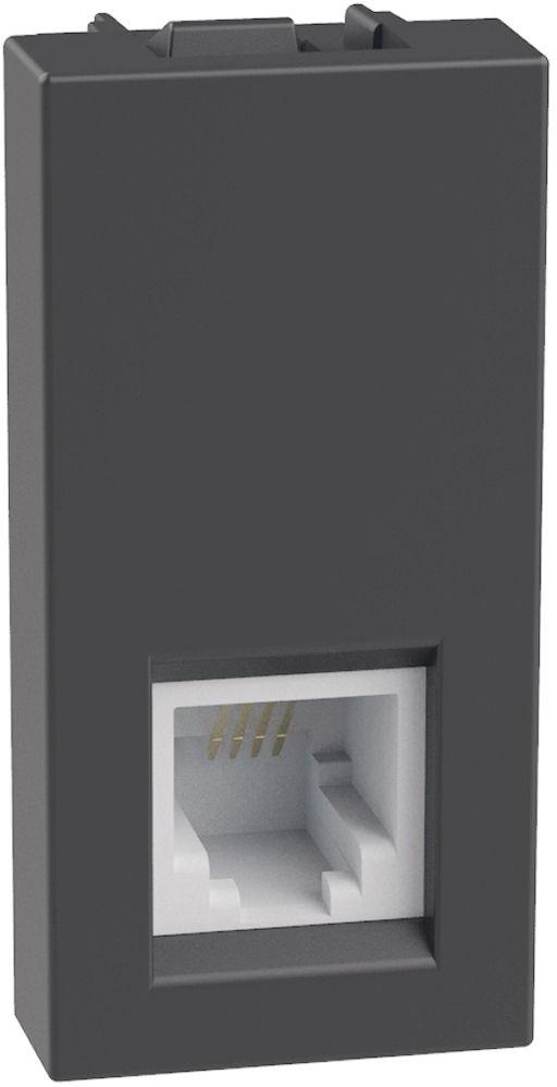 Розетка телефонна RJ11 1 мод. цвят Графит Light Now Bticino