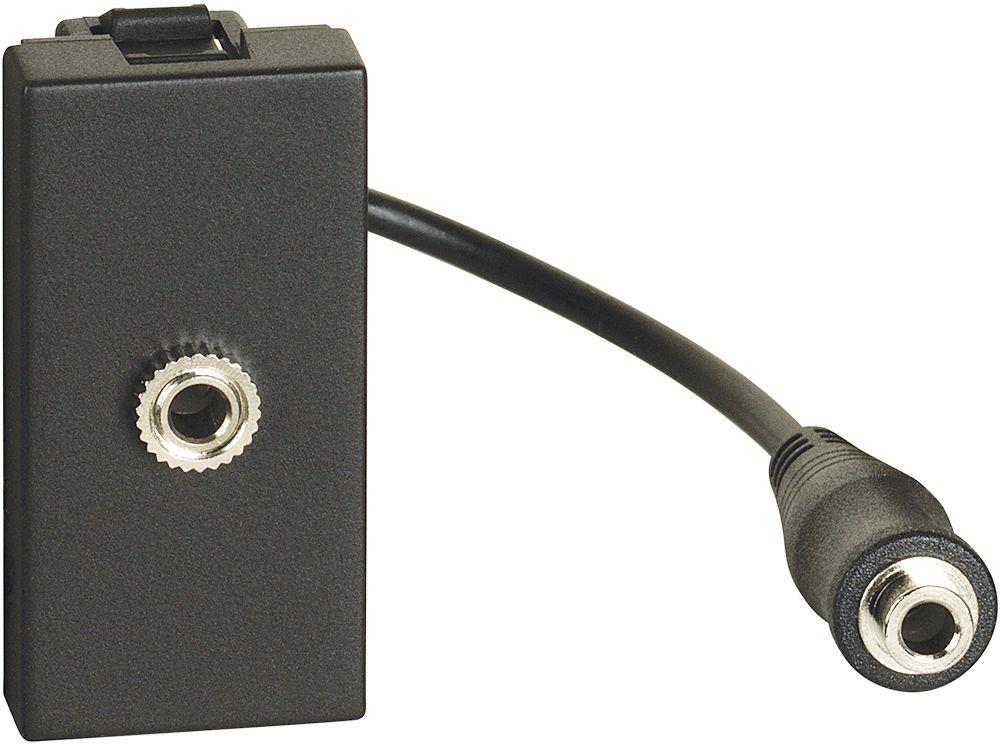 Розетка аудио жак 3.5mm 1 мод. цвят Графит Light Now Bticino