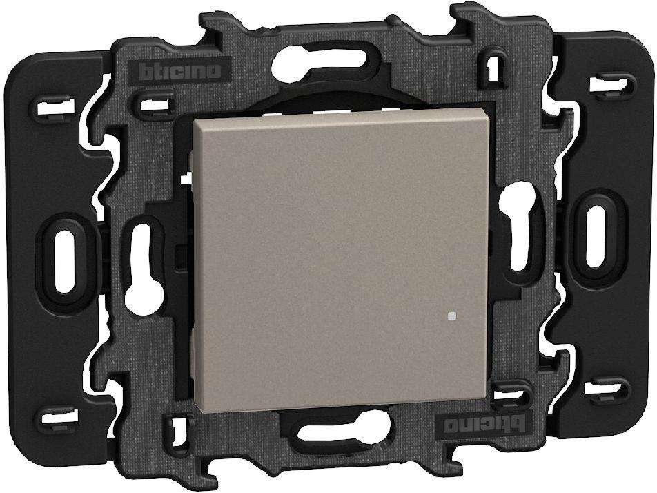 Ключ/димер RGB БЕЗжичен с носеща рамка 2 мод. Smart с Netatmo цвят Камък Light Now Bticino