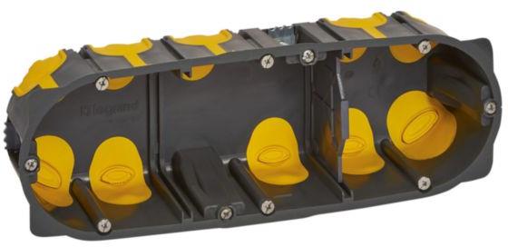 Конзолна кутия за гипсокартон 6/8 мод. дълбочина 50мм ECOBatibox с гумени мембрани Legrand