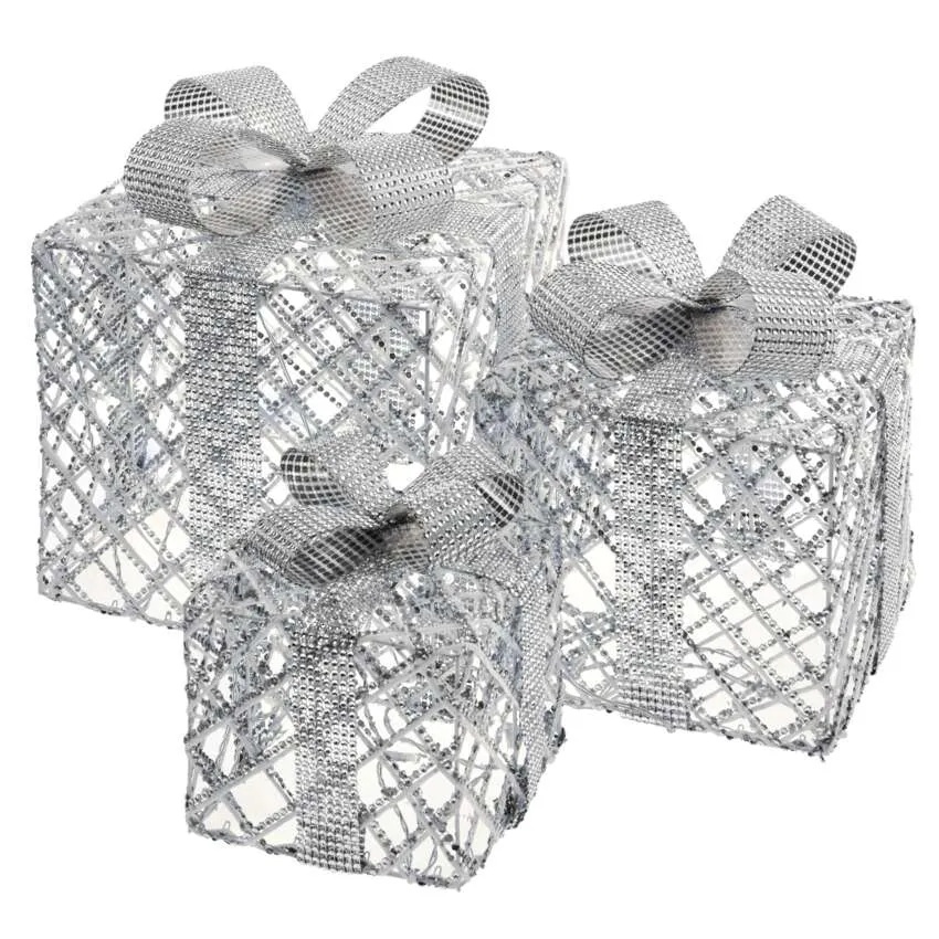 Décoration cadeau 15x20x25cm LED lumière froide 3 pcs. IP20 avec timer FIGURES EMOS, DCFC10