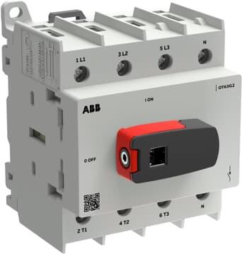 Разединител OT63G2-4BSN2 63A 4P I-0 за DIN монтаж с ръкохватка ABB