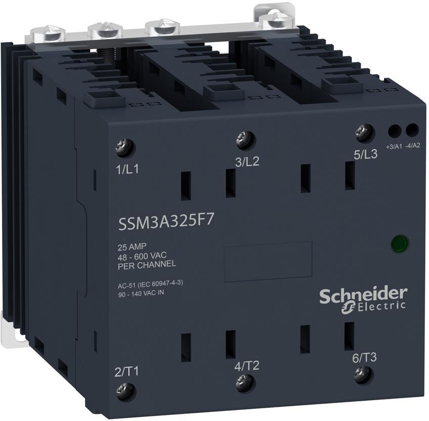 Реле твърдотелно SSM 4...32 VDC, 25A, изход 48…600 VDC, DIN монтаж SE