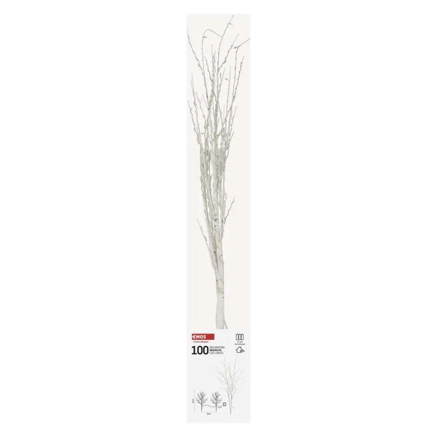 Décoration branches de bouleau 60cm LED lumière chaude 2 pcs. IP44 avec batteries FIGURES EMOS, DCTW26