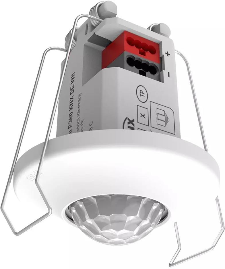 Датчик за движение PIR, за вграждане в таван, 360°, обхват D8m @ h=2,5m, IP21, 2CH, thePiccola P360 DE KNX Theben