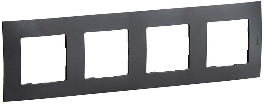 Рамка 4х цвят Тъмно сив Niloe New Legrand
