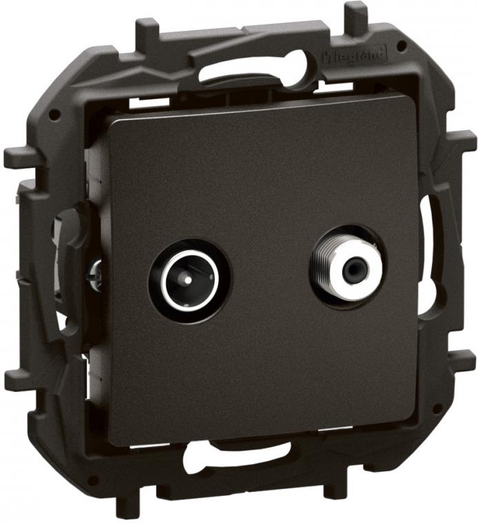 Розетка TV-SAT индивидуална 1.5dB цвят Черен Niloe New Legrand