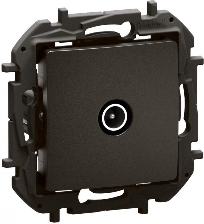 Розетка TV преходна 14dB цвят Черен Niloe New Legrand