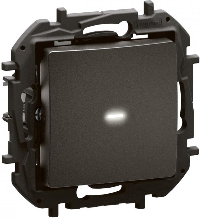 Димер бутонен R=5-150W LED=1-150VA, изисква неутрала, цвят Черен Niloe New Legrand