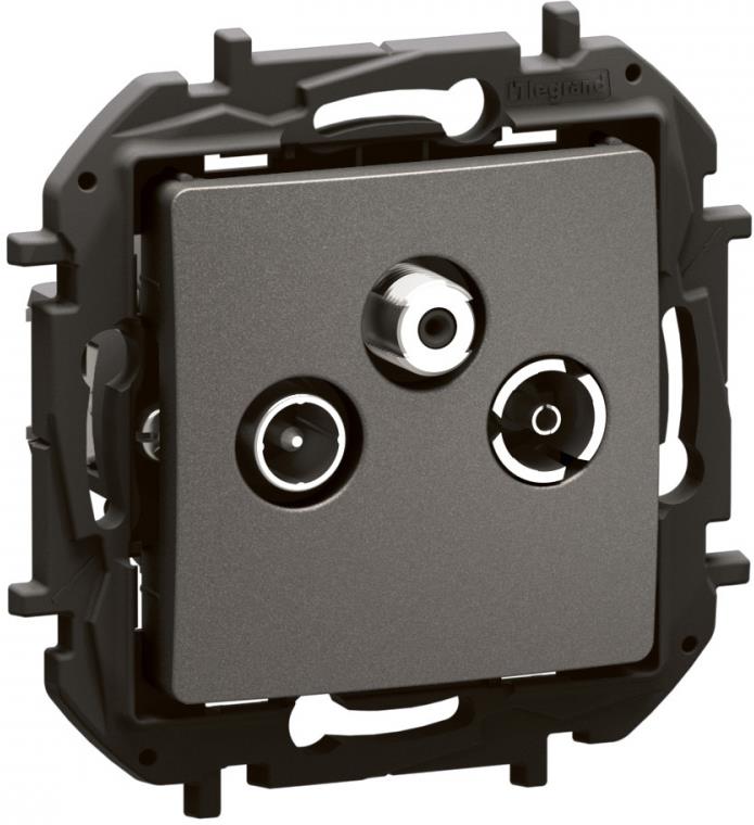 Розетка TV-R-SAT крайна 10dB цвят Сив Niloe New Legrand