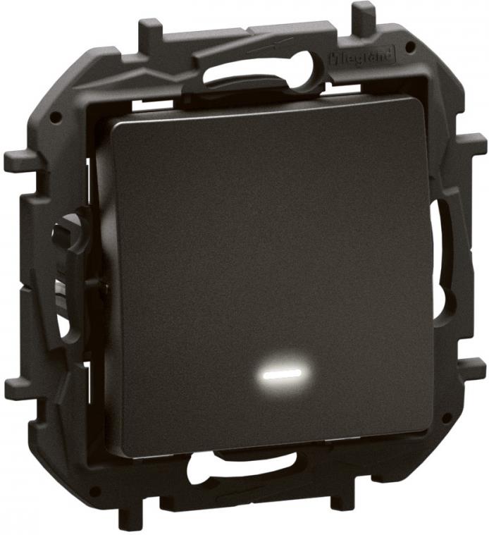 Девиаторен ключ с подсветка цвят Черен Niloe New Legrand