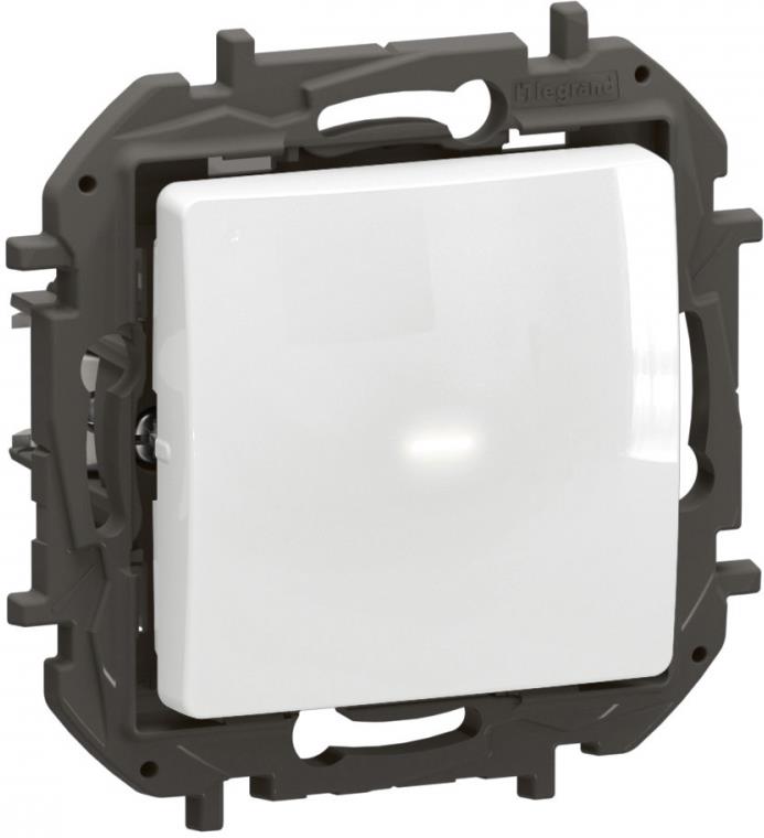 Димер бутонен R=5-150W LED=1-150VA, изисква неутрала, цвят Бял Niloe New Legrand