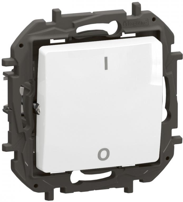 Двуполюсен ключ 10A цвят Бял Niloe New Legrand