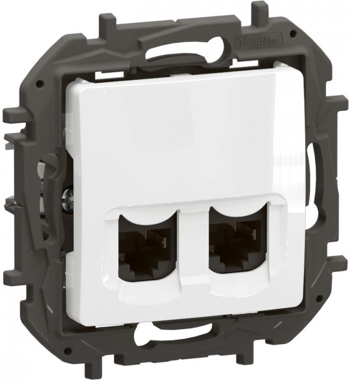 Розетка 2xRJ45 cat.6 FTP цвят Бял Niloe New Legrand
