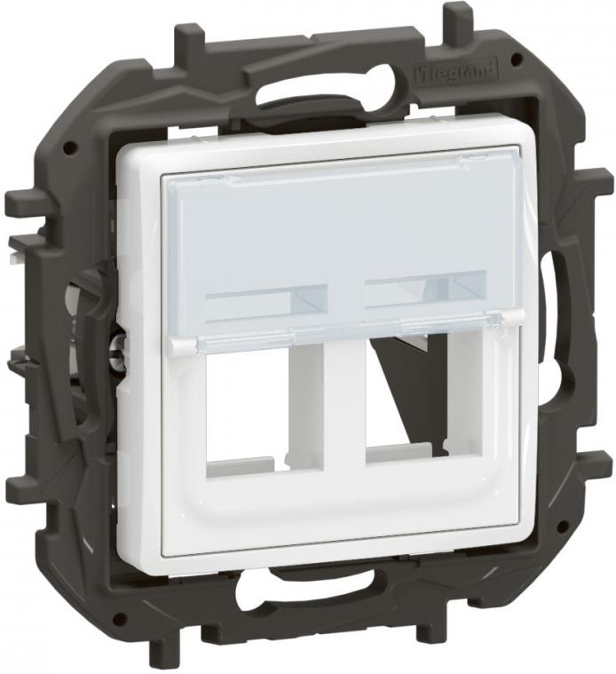 Розетка за 2xRJ45 Keystone цвят Бял Niloe New Legrand