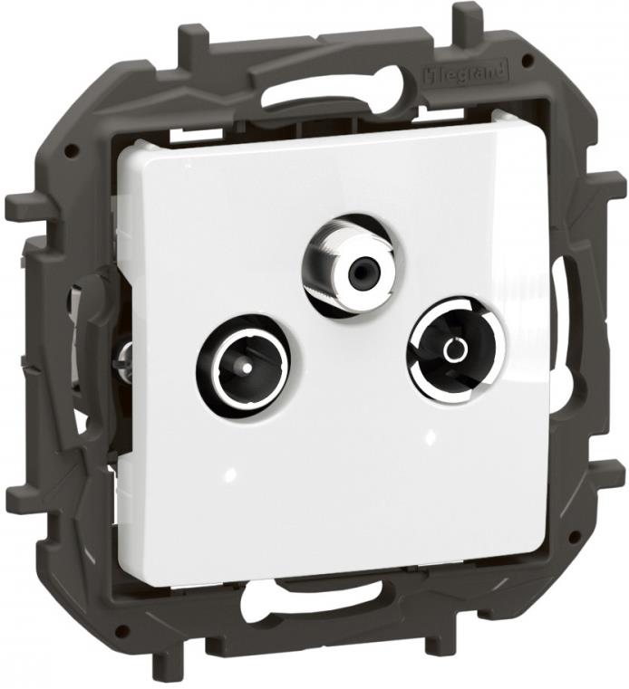 Розетка TV-R-SAT преходна 14dB цвят Бял Niloe New Legrand