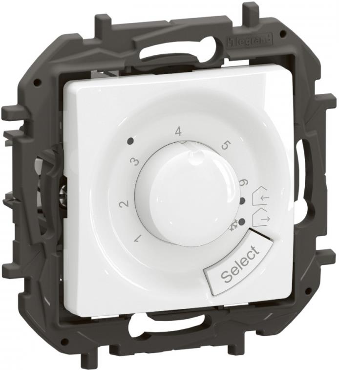 Термостат за подово отопление 7-40°C 230V max 16А цвят Бял Niloe New Legrand