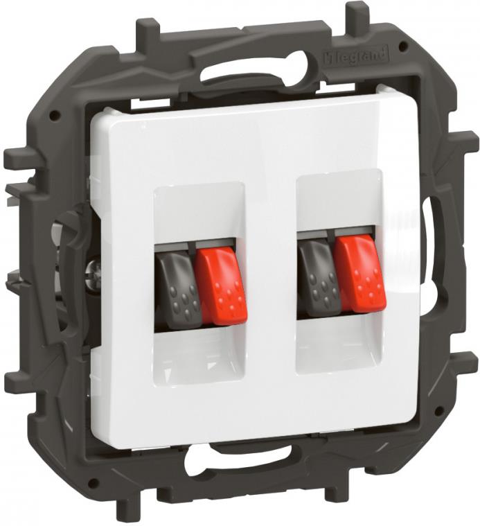 Розетка за тонколони двойна цвят Бял Niloe New Legrand