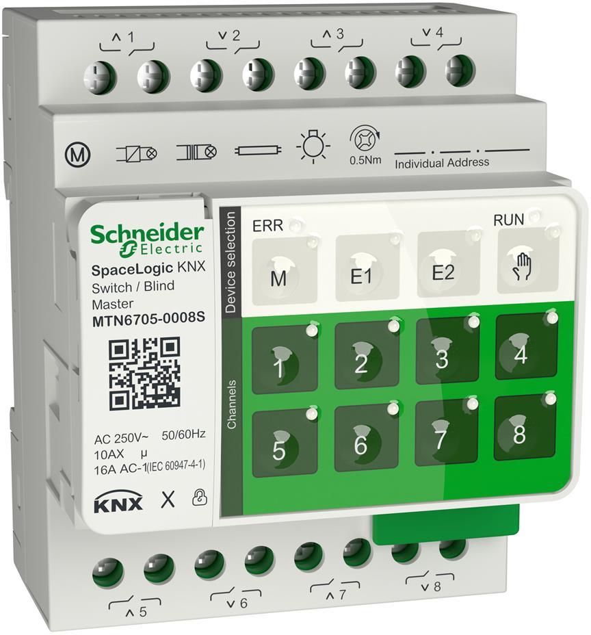 Актуатор щори SpaceLogic 4х 230Vac 16A 4DIN KNX SE