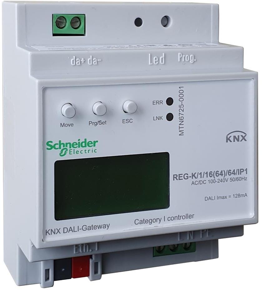 Актуатор DALI gateway REG-K/1/16(64)/64/IP1 1х 64 баласта 4DIN KNX SE