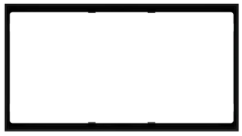 Рамка 2х 80x80 Form FF Plastic Black EKINEX