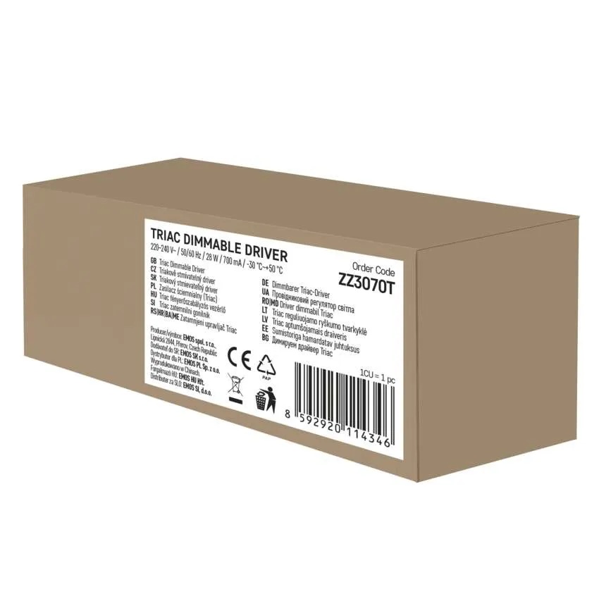 Драйвер 22...28W димируем Triac 25...40VDC 550...700mA EMOS